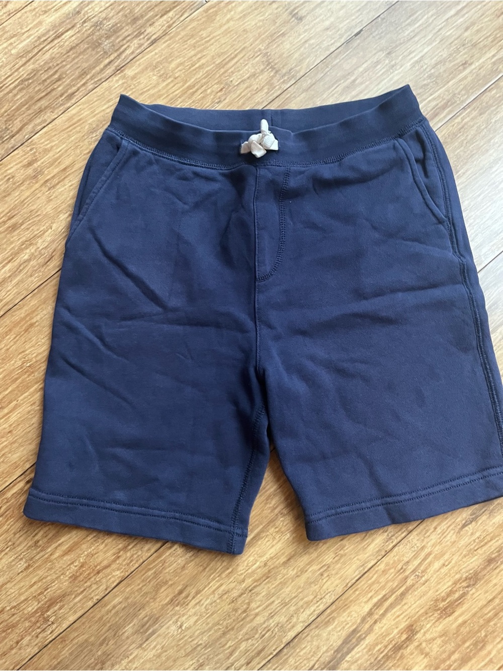 Crewcuts Navy Shorts with White Drawstring and Orange Stitching